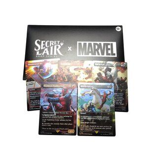 Secret Lair X Marvel Deadpool Rainbow Foil Trading Card Set Magic: The Gathering